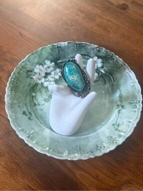 Turquoise Stone Statement Ring - Made by a New Mexican artist